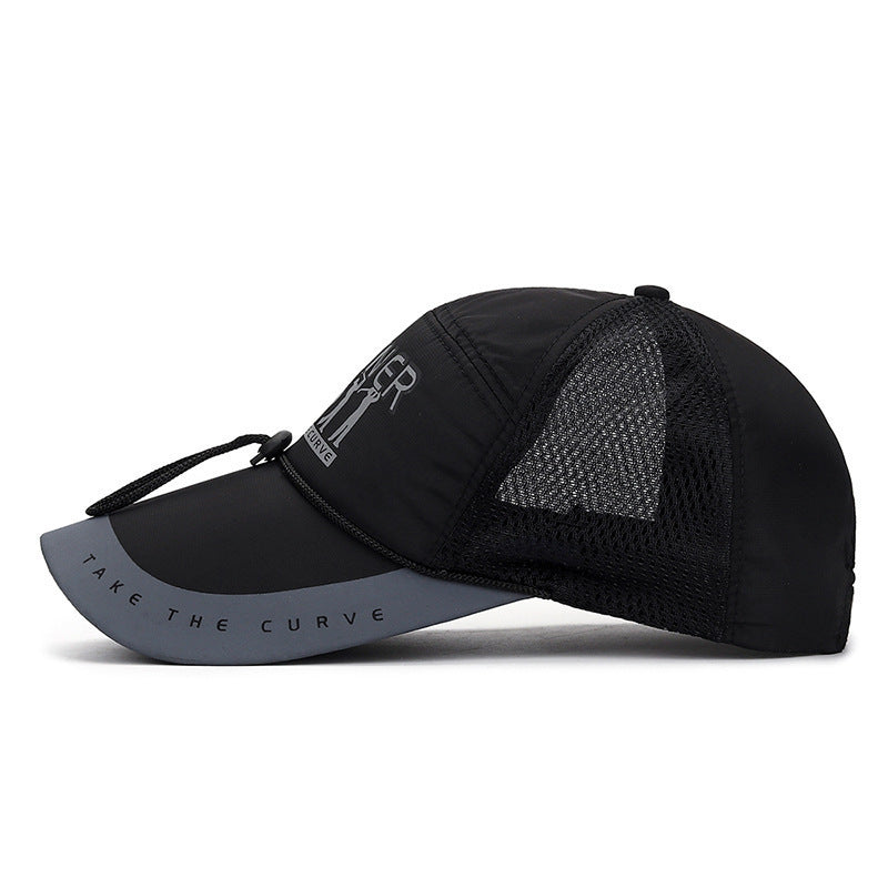 Women's Sporty Running Cap with Ventilation Mesh Bowlift