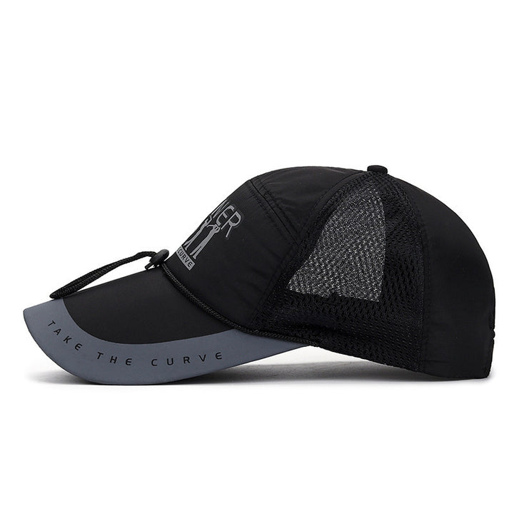 Women's Sporty Running Cap with Ventilation Mesh Bowlift