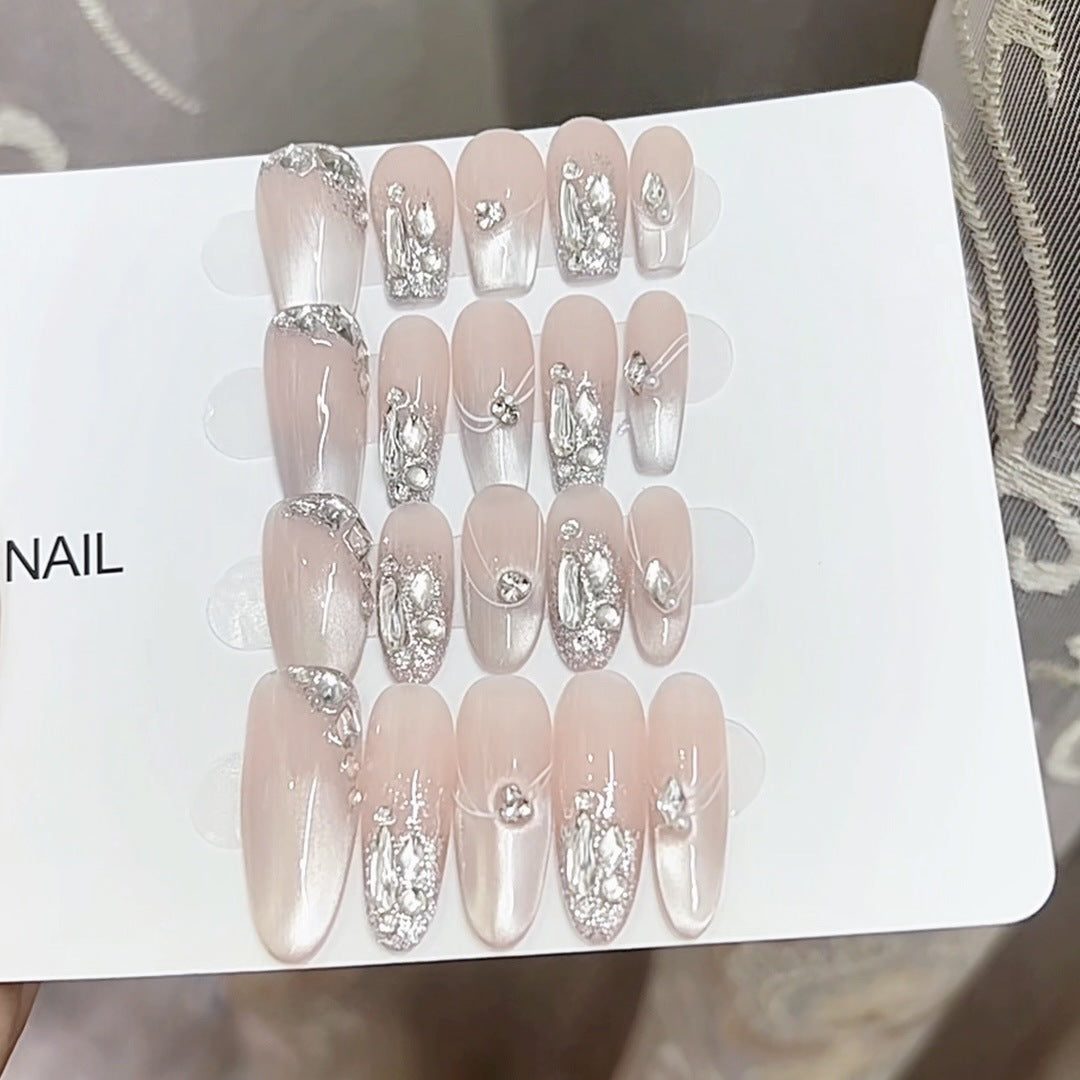 Elegant Rhinestone Accented Press-On Nails Bowlift