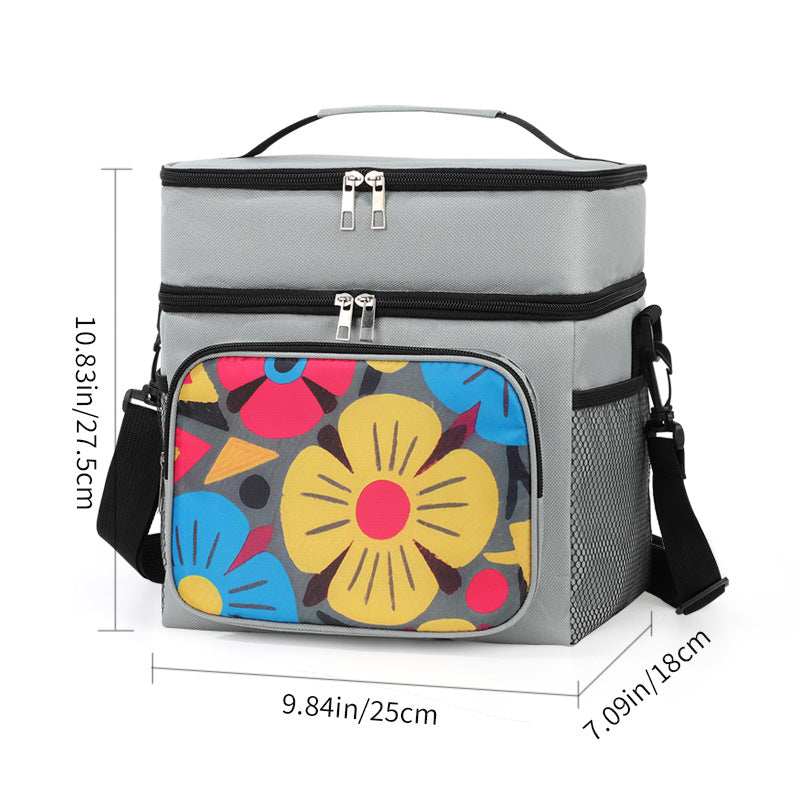 Insulated picnic cooler bag with stylish floral design Bowlift