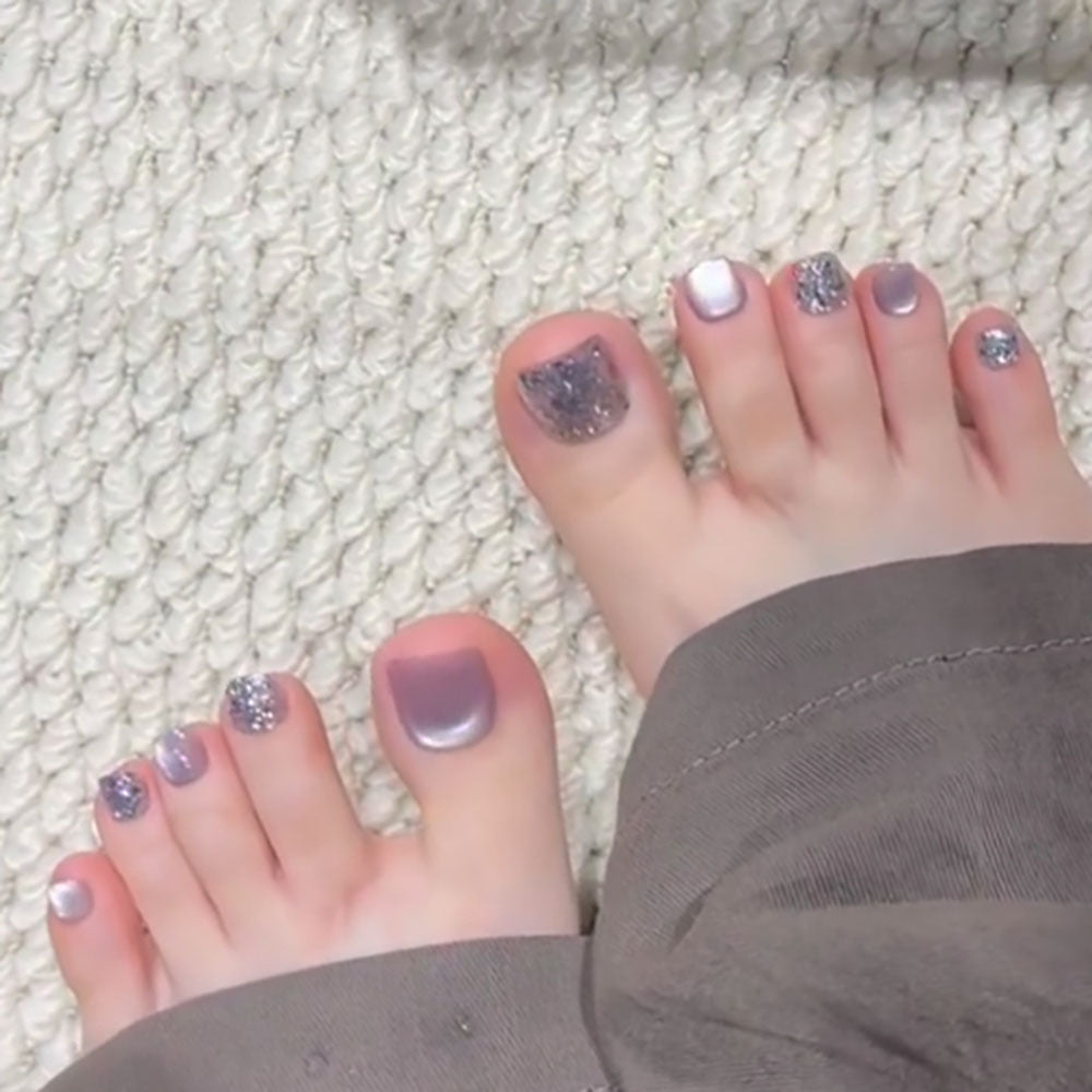 Decorative Glitter Gel Pedicure