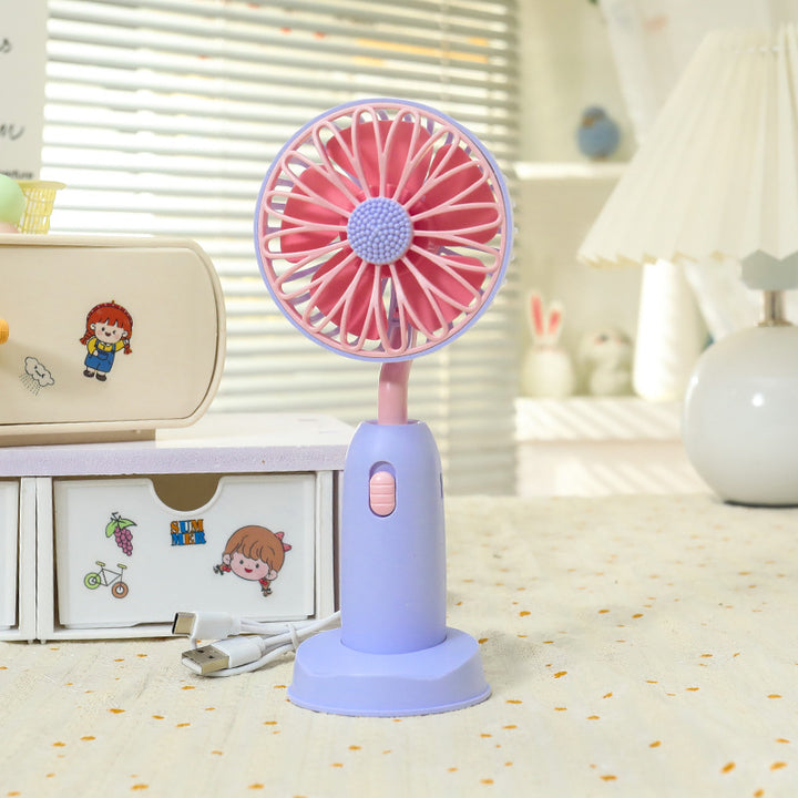 Women's portable table fan in playful flower design Bowlift