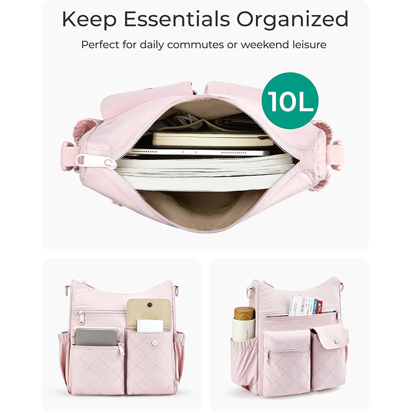 Stylish shoulder bag with multiple organizational compartments Bowlift