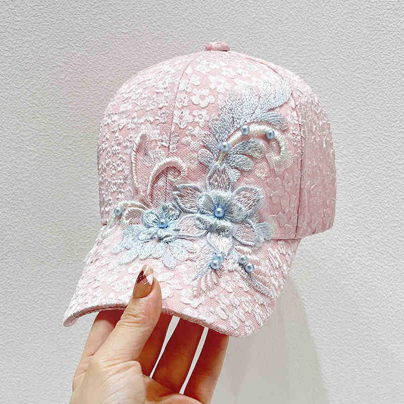 Women's Embroidered Lace Baseball Cap Bowlift