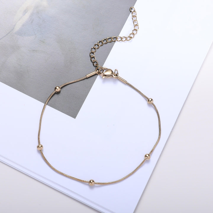 Adjustable Beaded Chain Bracelet Bowlift