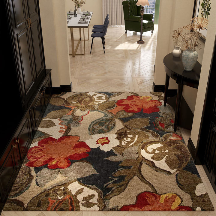 Luxurious Floral Pattern Area Rug Bowlift