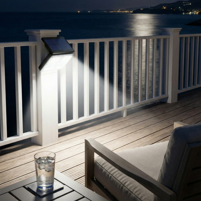 High-Output Solar Motion-Sensor LED Security Wall Light With Adjustable Solar Panel And Wide-Angle Floodbeam Bowlift