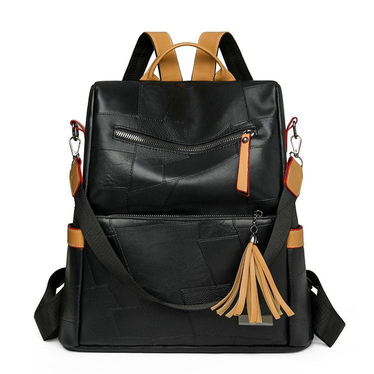 Textured Faux Leather Backpack Bowlift