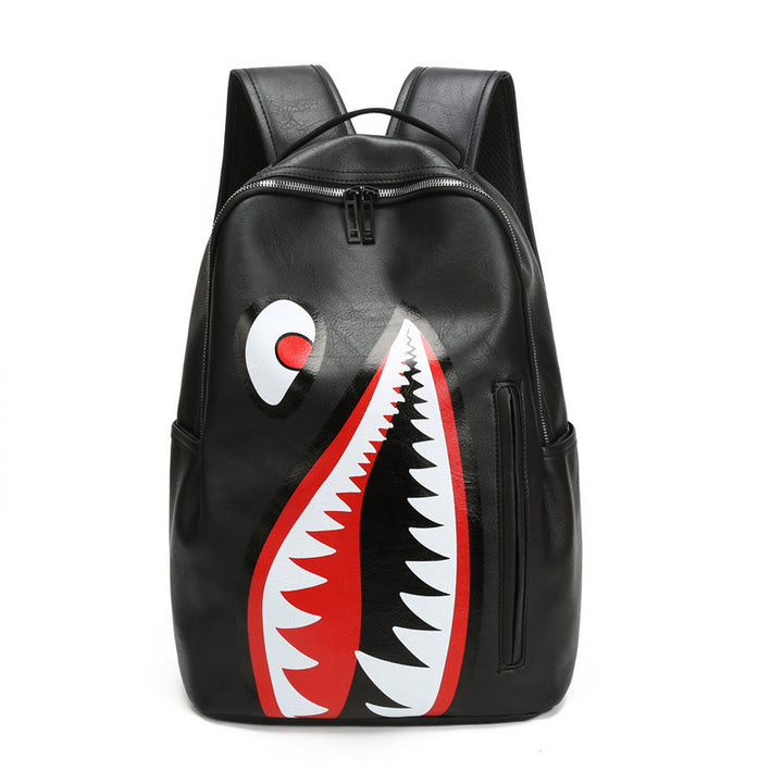 Shark-Graphic Casual Backpack Bowlift