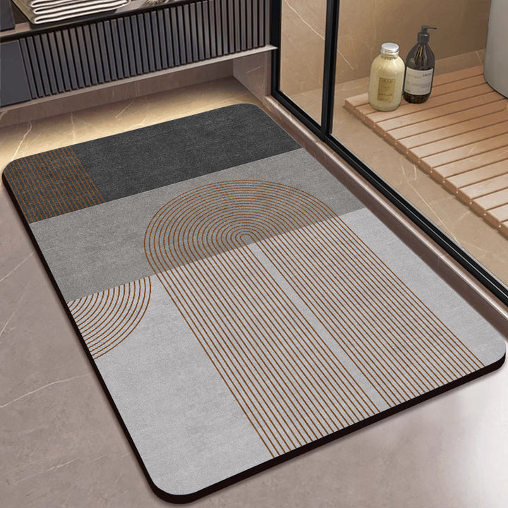 Geometric Patterned Bathroom Mat Bowlift