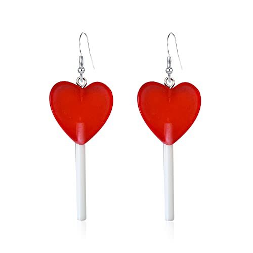 Whimsical Heart-Shaped Lollipop Earrings Bowlift