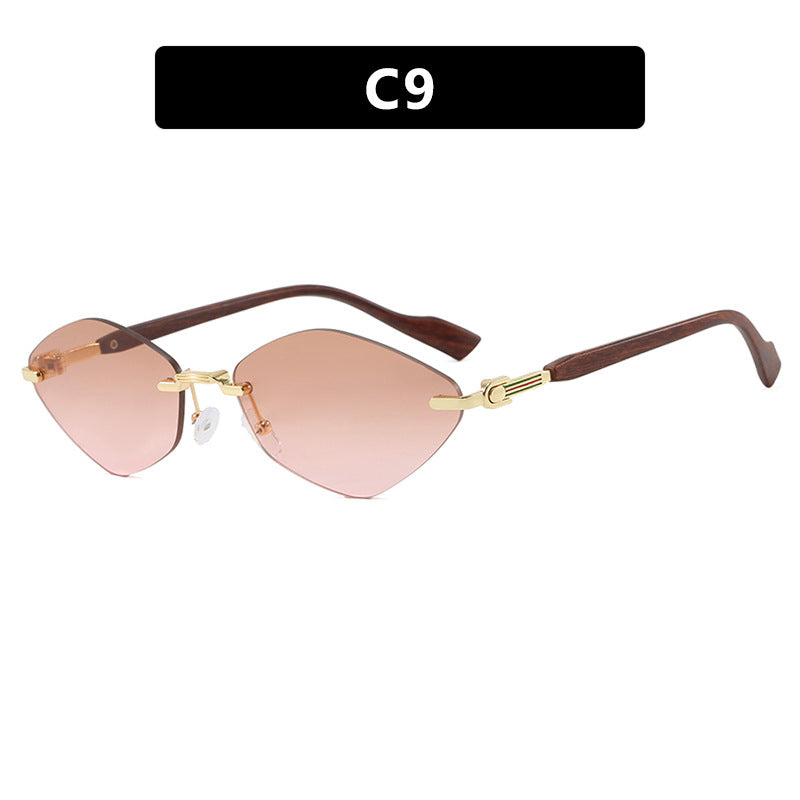 Women's geometric sunglasses with luxurious wooden arms and polarized lenses Bowlift