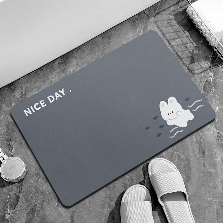 Playful Cat-Themed Bath Mat