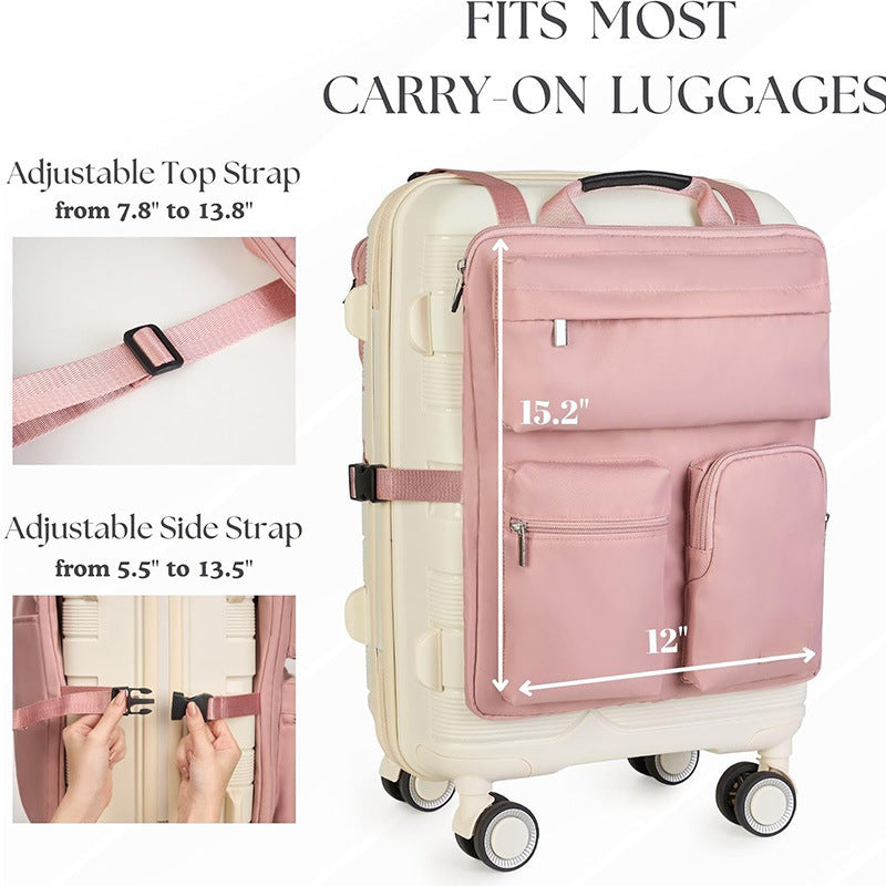 Multifunctional Laptop Carrying Bag with Extendable Luggage Fixing System Bowlift
