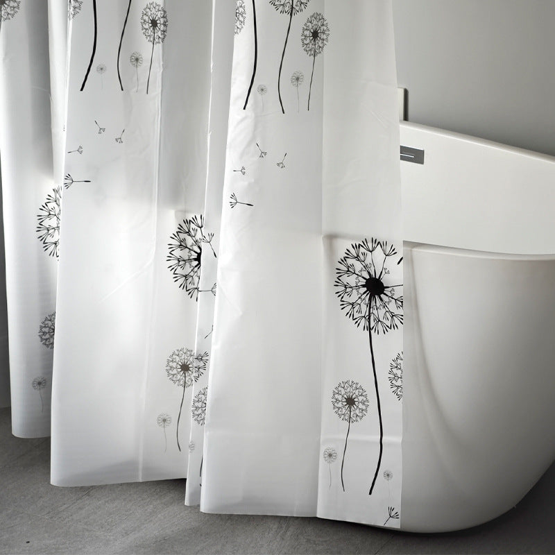 Dandelion Print Shower Curtain Bowlift