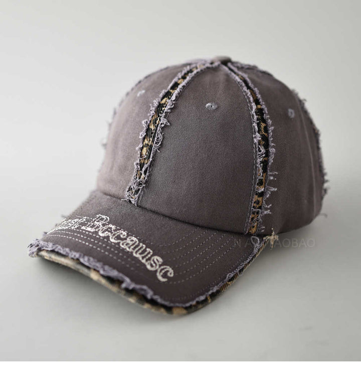 Men's Distressed Vintage-Inspired Baseball Cap Bowlift