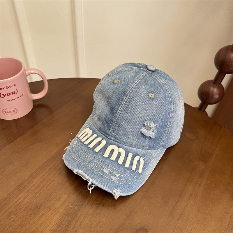 Women's Distressed Graphic Baseball Cap Bowlift