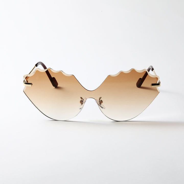 Women's Sunglasses with Unique Wave Design Bowlift