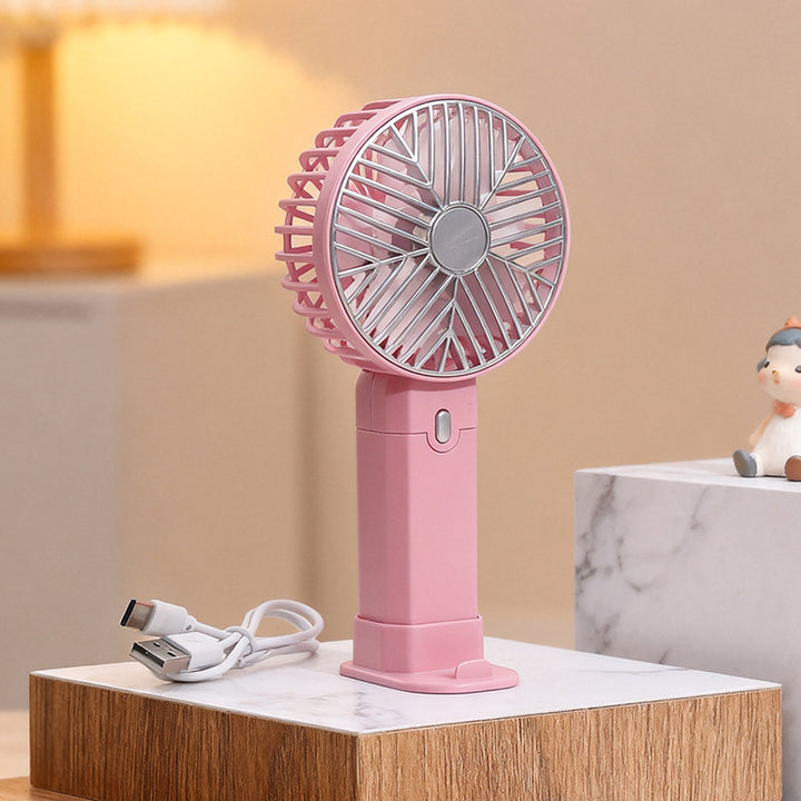 Women's portable USB table fan with built-in battery Bowlift