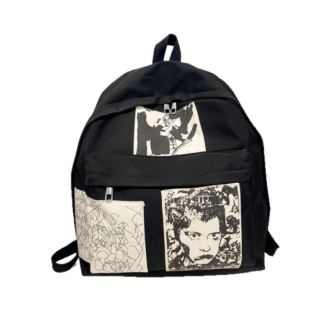 Fashionable backpack with artistic prints Bowlift