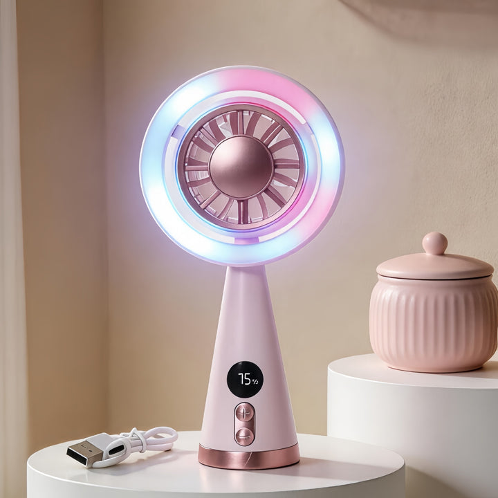 Women Portable Table Fan with Digital Control Bowlift