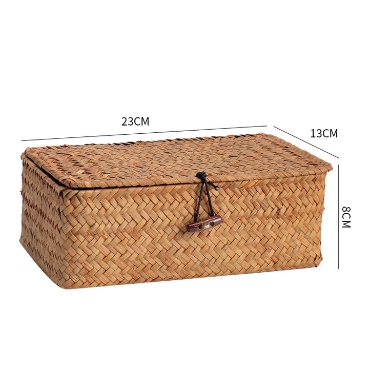 Handwoven Storage Box with Lid Bowlift