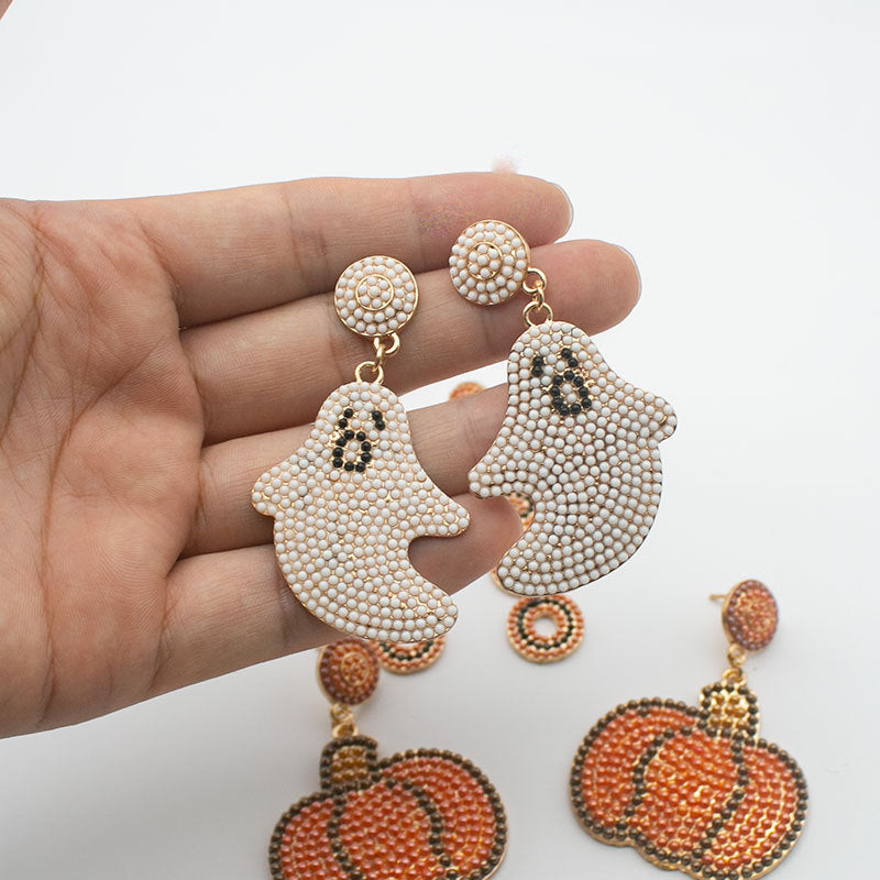 Artistic Skull-Inspired Drop Earrings Bowlift