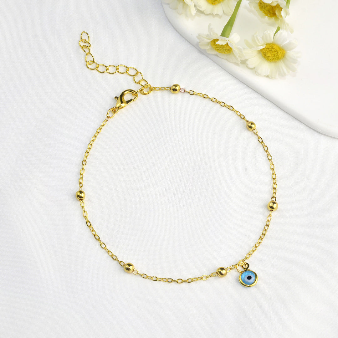 Delicate Evil Eye Anklet Bowlift