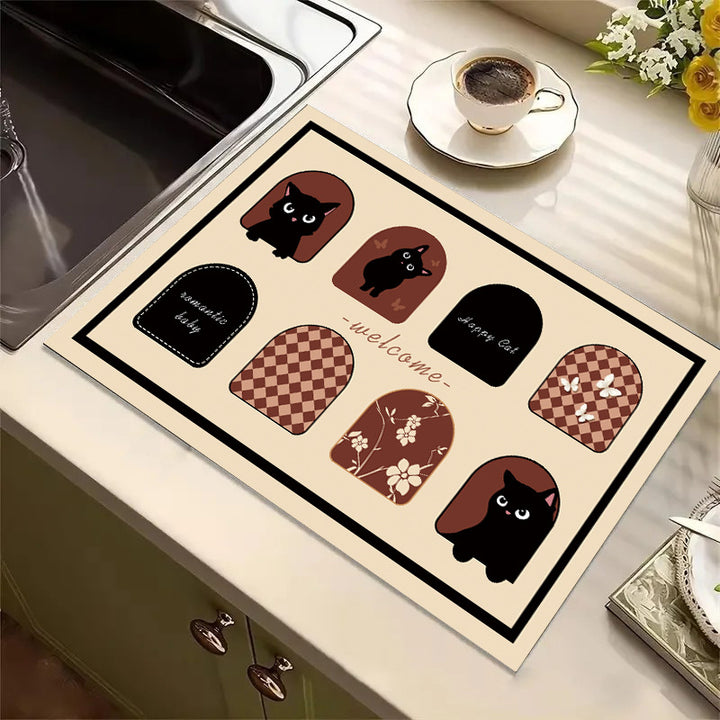 Cute Cartoon Dog Kitchen Mat Bowlift