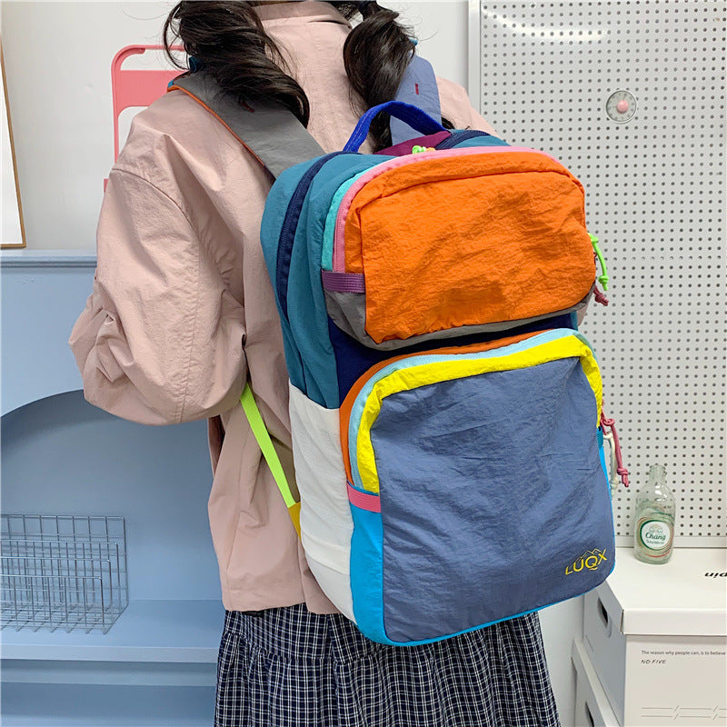 Multi-Compartment Colorful Backpack Bowlift
