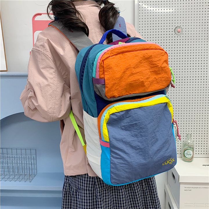 Multi-Compartment Colorful Backpack Bowlift