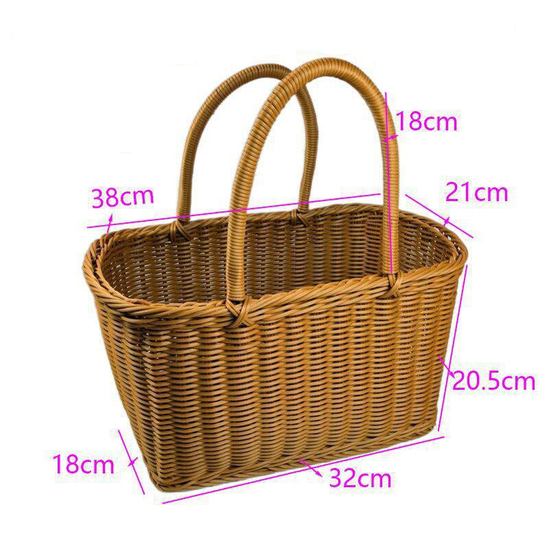 Multi-Layer Woven Picnic Storage Basket Bowlift
