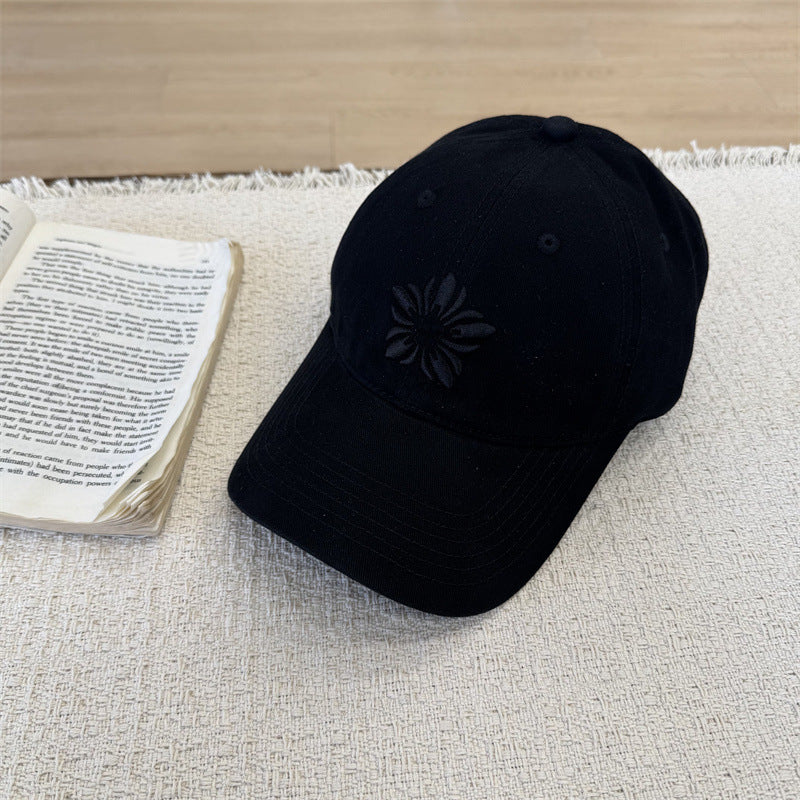 Women's Floral Embroidered Baseball Cap Bowlift
