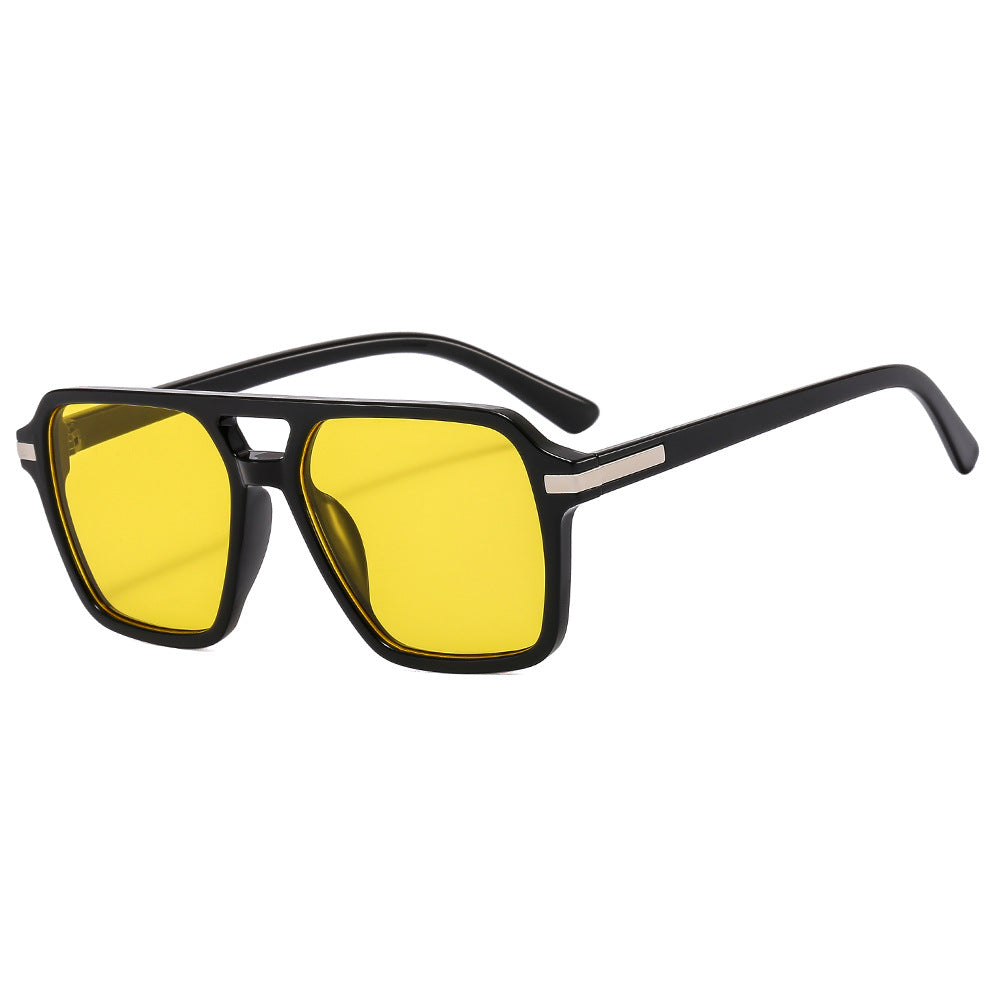 Women's fashionable square sunglasses with elegant metal finish Bowlift