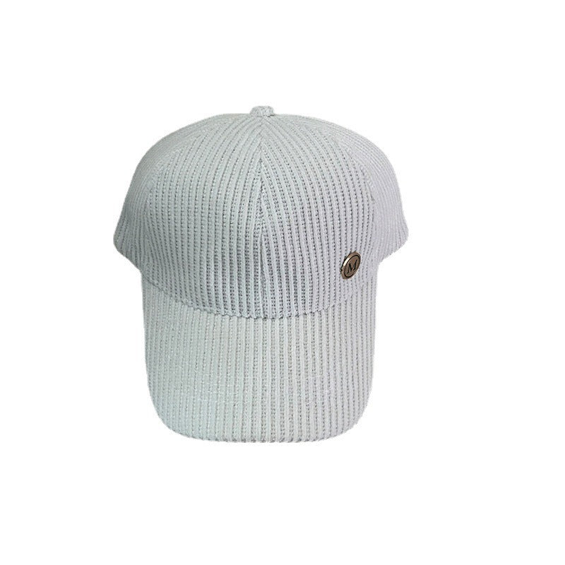 Women's Textured Corduroy Baseball Cap Bowlift