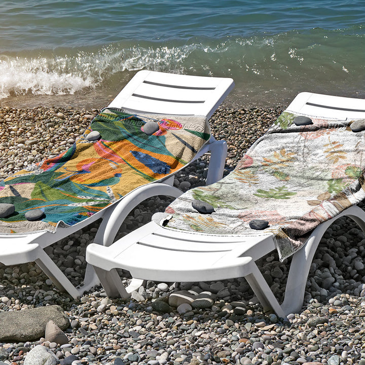 Beach towel made of skin-friendly microfiber with a creative pattern mix Bowlift