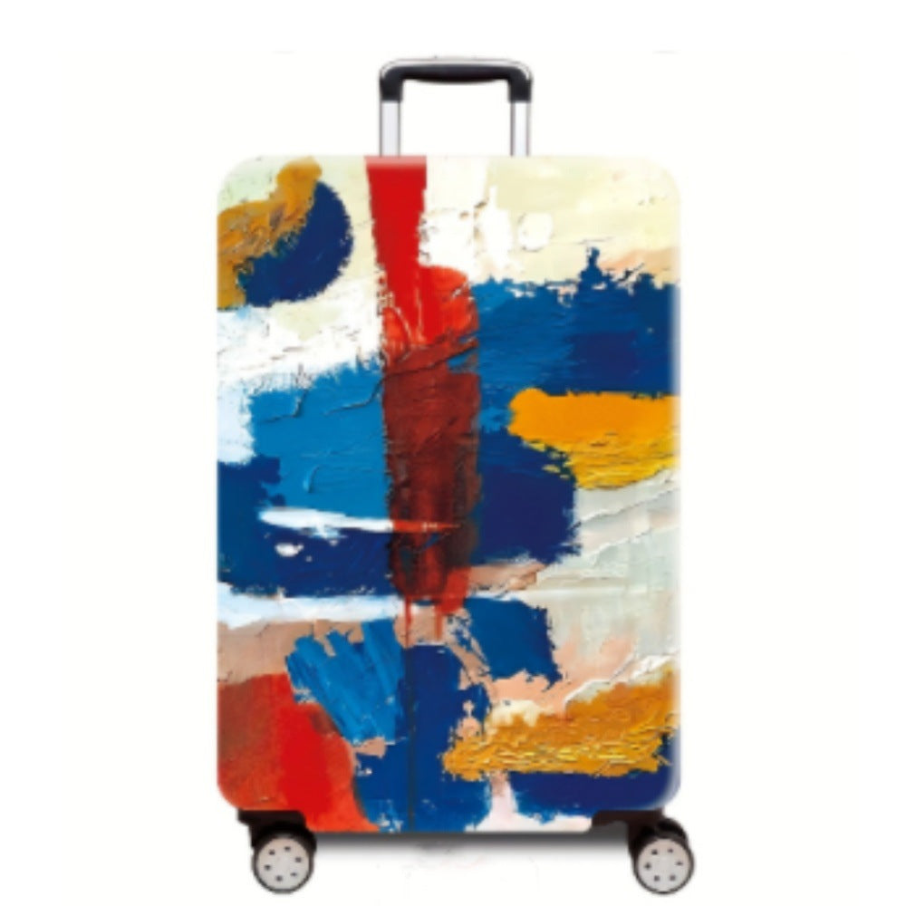 Women Hard Shell Suitcase with Modern Abstract Art Design Bowlift