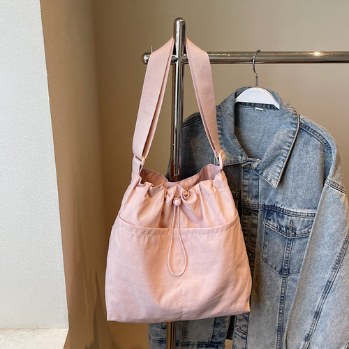 Adjustable Drawstring Shoulder Bag Bowlift