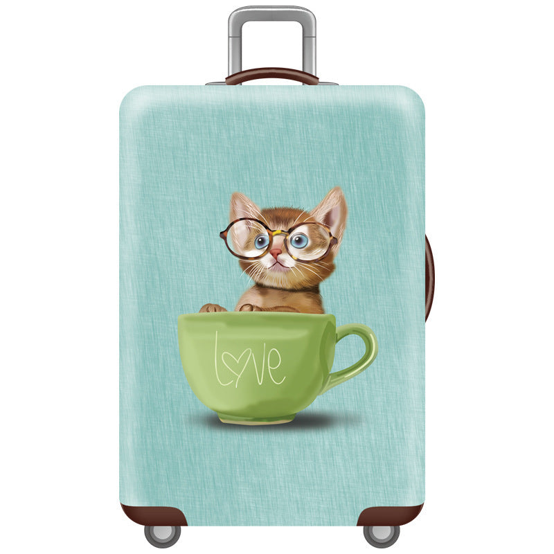 Women's Hard Shell Suitcase with Cute Cat Design Bowlift