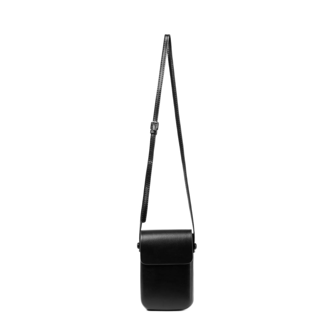 Compact Leather Crossbody Pouch Bowlift