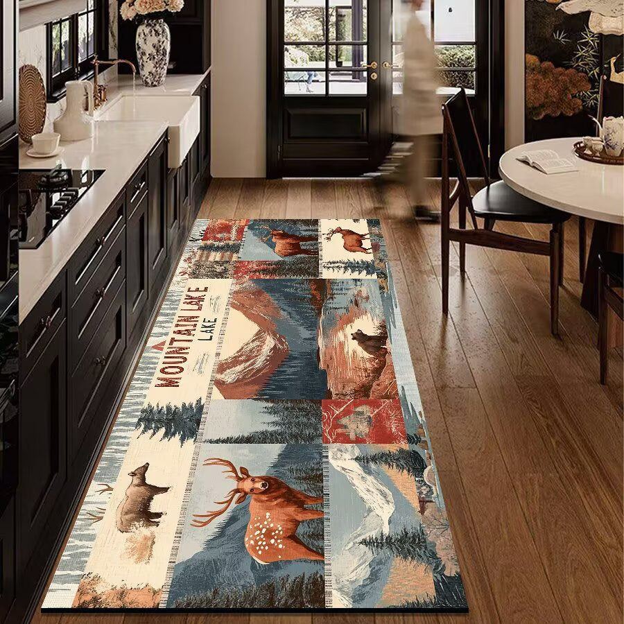 Rustic Outdoor Adventure Area Mat Bowlift