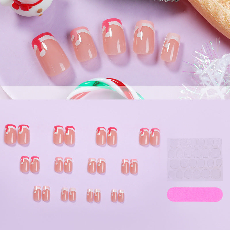 Customizable Festive Press-On Nail Set Bowlift