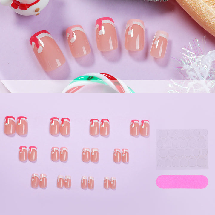Customizable Festive Press-On Nail Set Bowlift