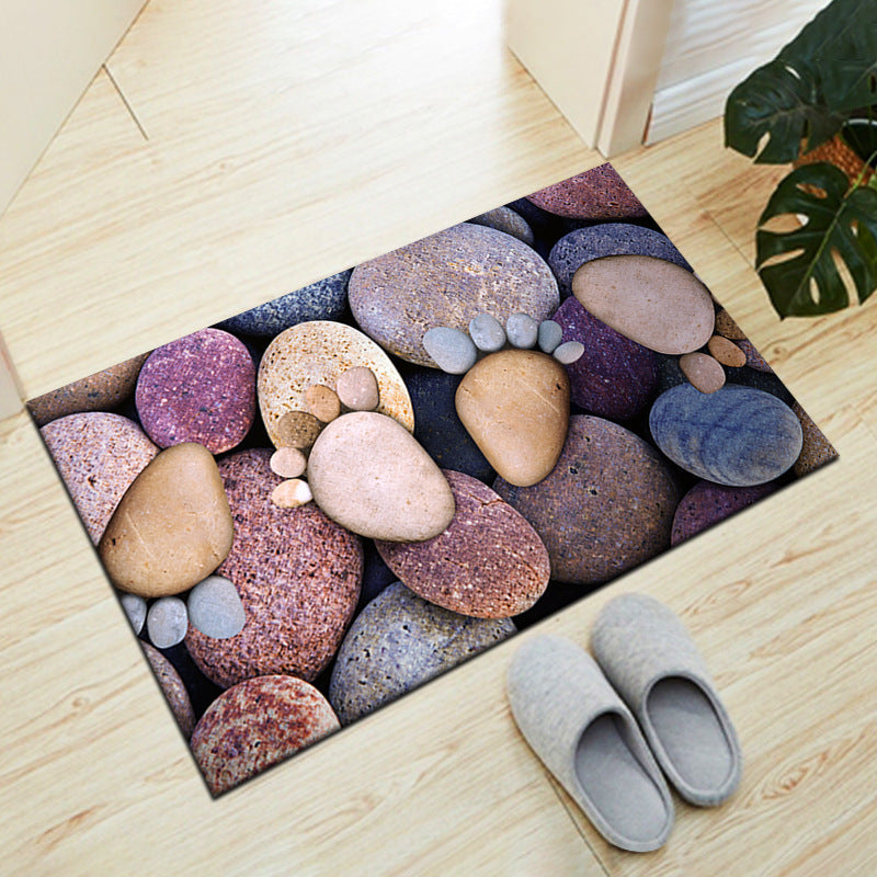 Stone-Inspired Decorative Floor Mat Bowlift