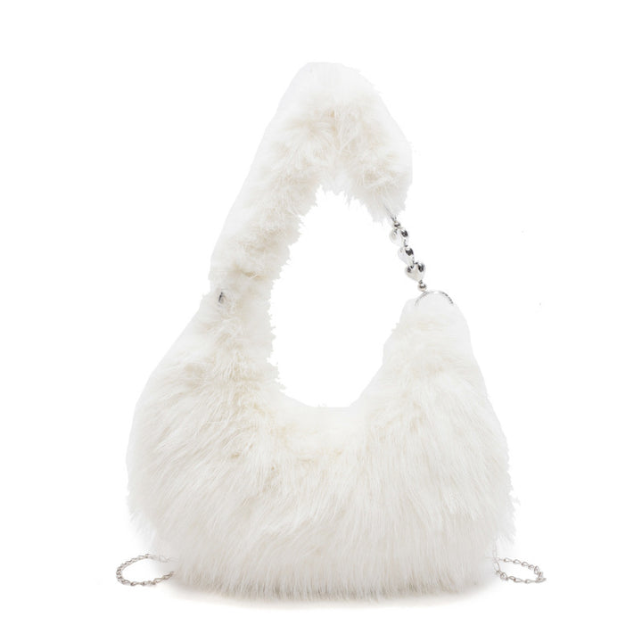 Plush Shoulder Bag with Unique Design Bowlift