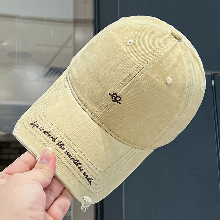 Women's Distressed Vintage Style Baseball Cap Bowlift