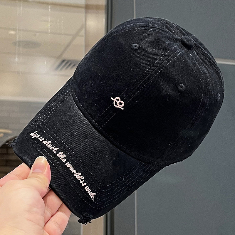 Women's Distressed Vintage Style Baseball Cap Bowlift