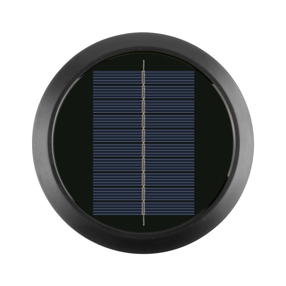 Round Solar Wall Lamp With Quad-Beam LED Decorative Outdoor Sconce And Weatherproof Housing Bowlift