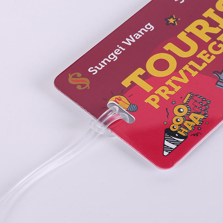 durable PVC luggage tag set with transparent loop Bowlift
