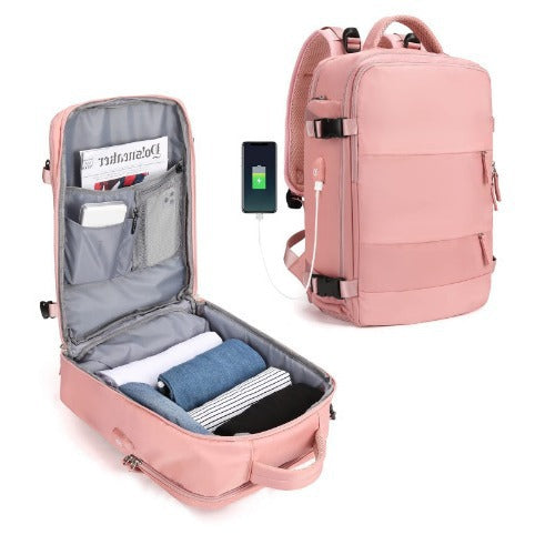 Versatile Travel Backpack with Organizational Compartment Bowlift